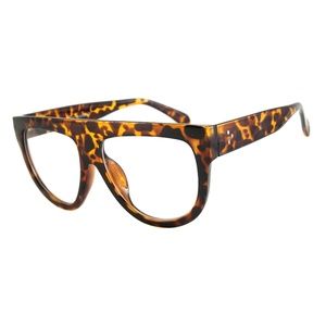 Oversized Retro Clear Lens Glasses Rihane Flat Top